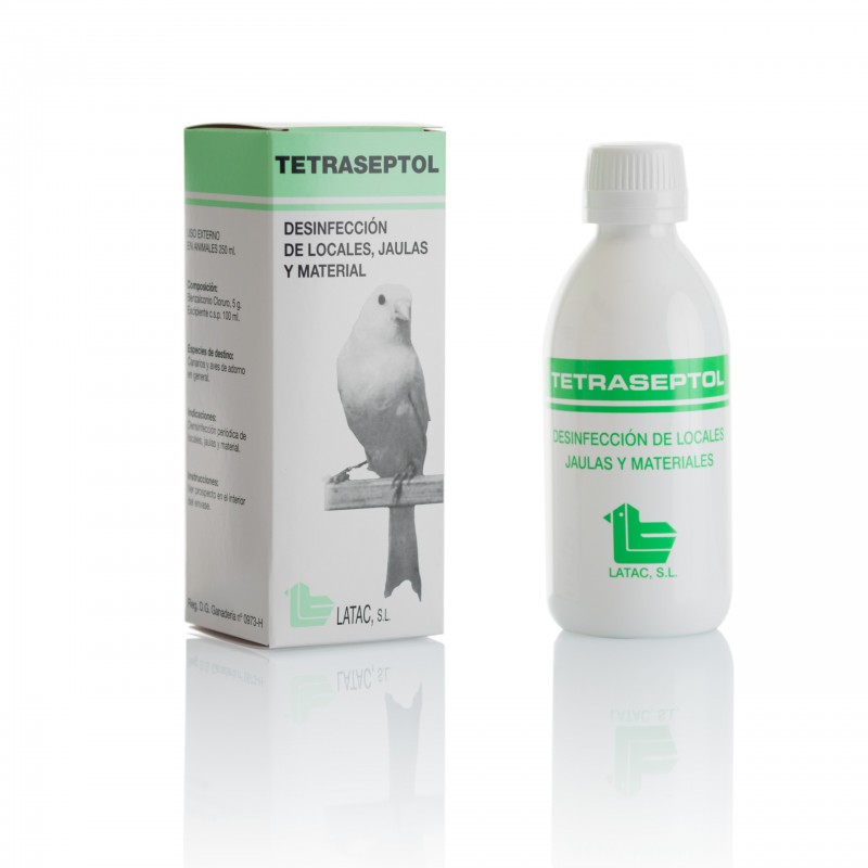 LATAC TETRASEPTOL 250 ml - Desinfectante y Antiséptico Veterinario para Mascotas

