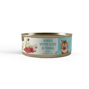 LATA AMITY STERILIZED CAT HAKE COD & TUNA 80 GR