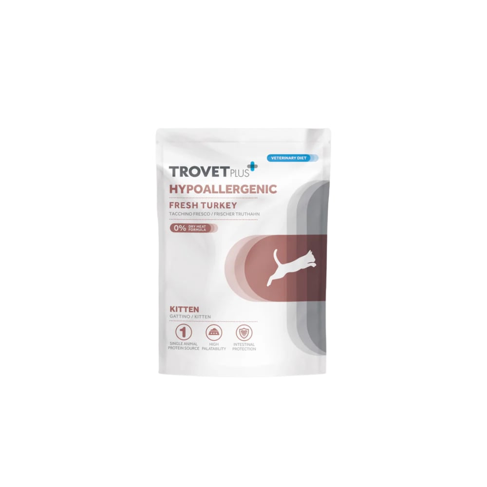 Trovet Plus | Pouch Hipoalergénico Para Gatitos Cachorros | Pavo 85 g