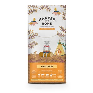 Harper & Bone Adult Medium & Large Wild Mountain – Pienso Natural para Perros con Venado, Jabalí, Cerdo, Conejo y Salmón (12 KG)