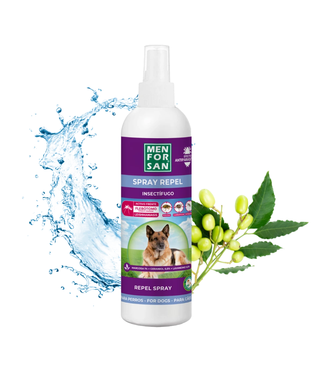 MENFORSAN SPRAY ANTIINSECTO CON MARGOSA GERANIOL Y LAVANDINO PERROS 250 ml