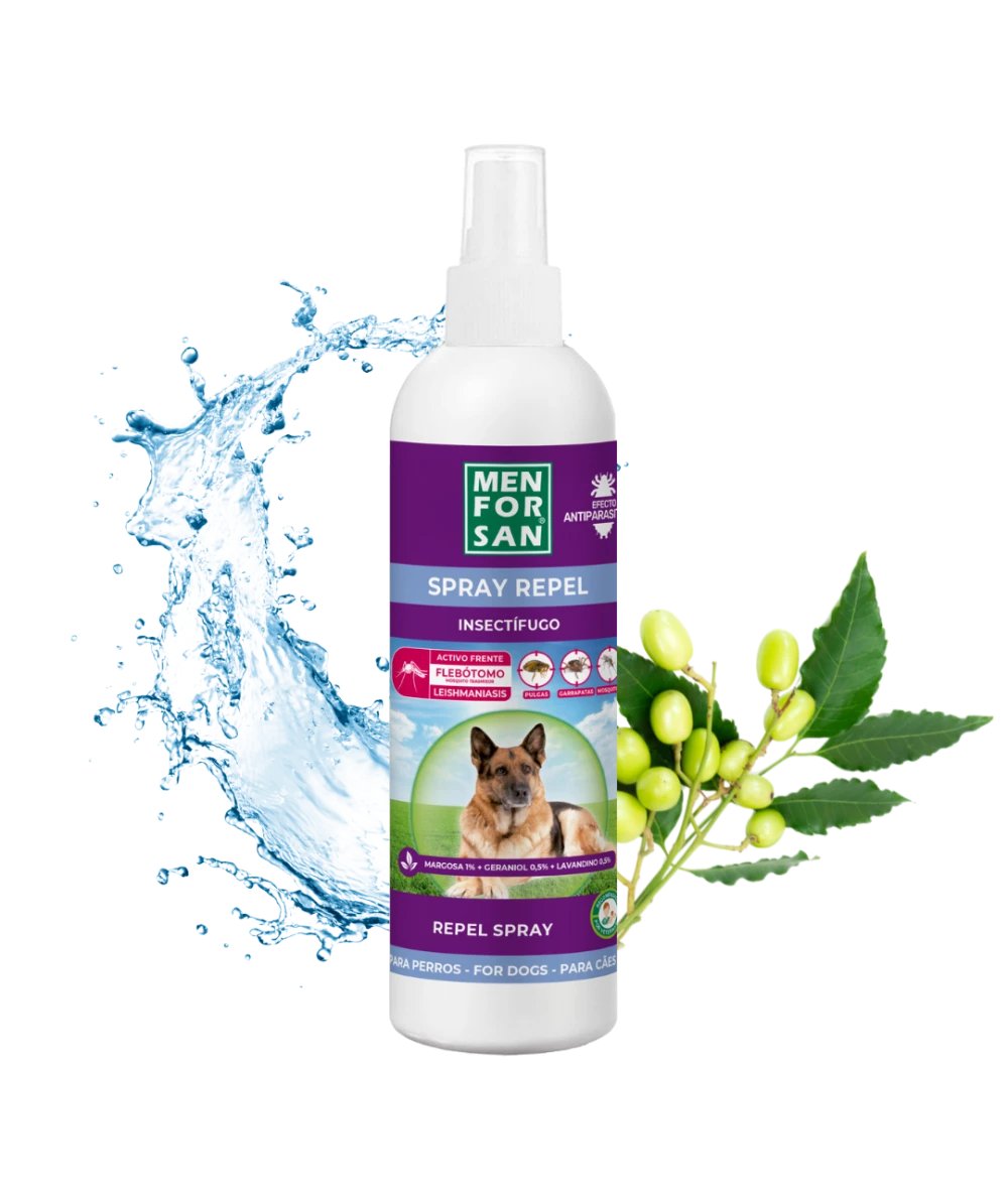 MENFORSAN SPRAY ANTIINSECTO CON MARGOSA GERANIOL Y LAVANDINO PERROS 250 ML