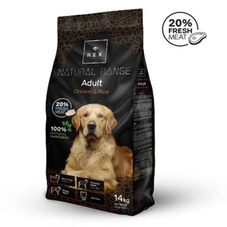 Rex | Pienso para Perros Adultos Medianos y Grandes de Pollo y Arroz | 14 kg