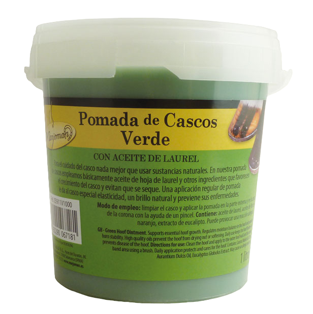 POMADA CASCO MARJOMAN VERDE, 1 L.