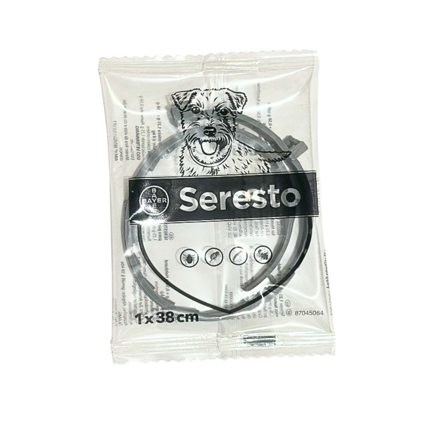 Seresto Collar Antiparasitario para Perro Pequeño 38 cm (<8 kg) – Caja Clínica con 12 Unidades

