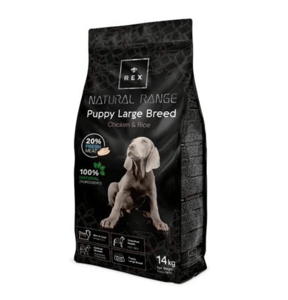 Rex | Pienso para Cachorros de Razas Grandes de Pollo y Arroz | 14 kg