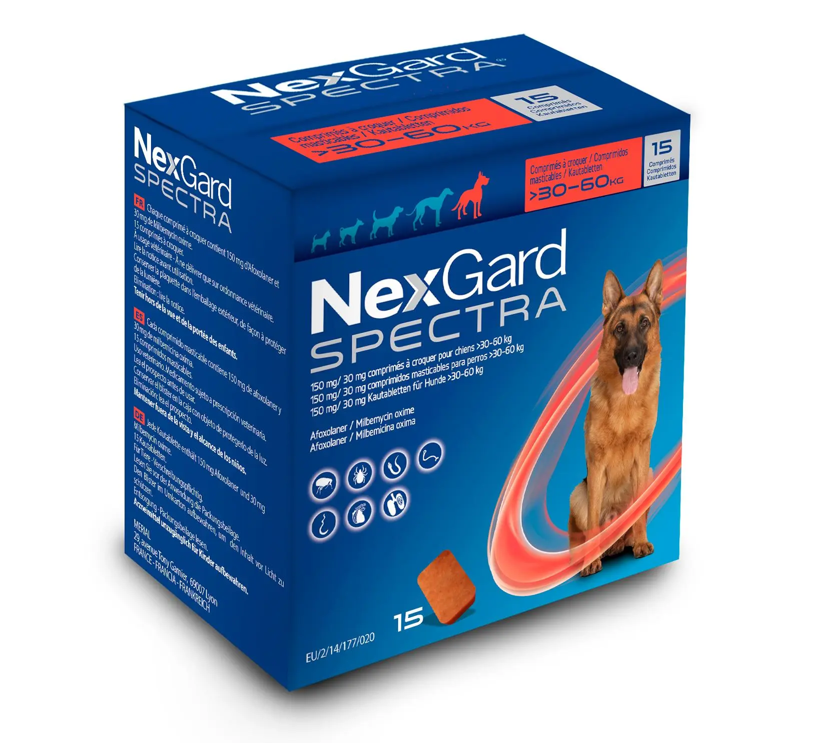 NEXGARD SPECTRA 30-60 KG E/C 15 COMP
