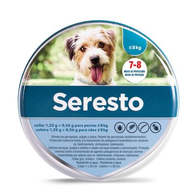 Seresto Collar Antiparasitario para Perro Pequeño 38 cm (<8 kg) – Protección Duradera contra Pulgas y Garrapatas

