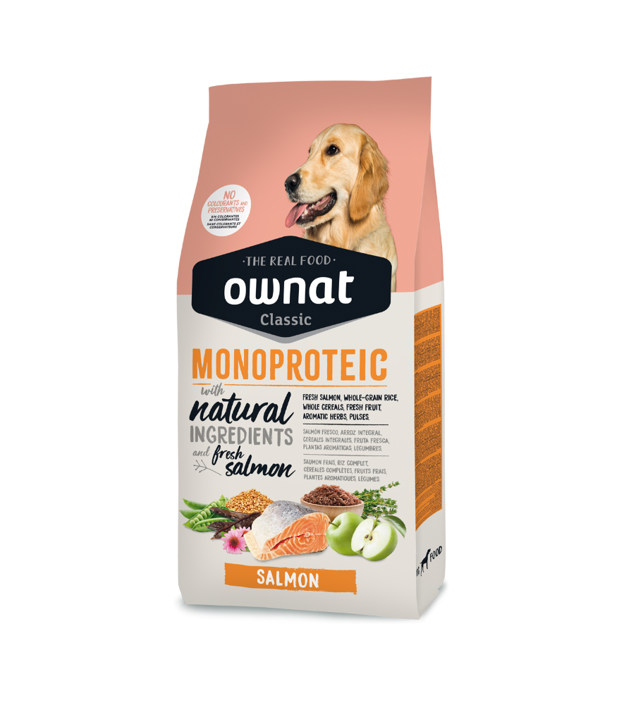 Ownat Classic Monoproteic Salmon | Pienso natural monoproteico para perros adultos