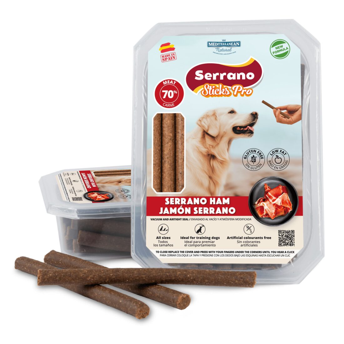 Serrano Sticks Pro | Barritas para Perros con Jamón Serrano | 800 g