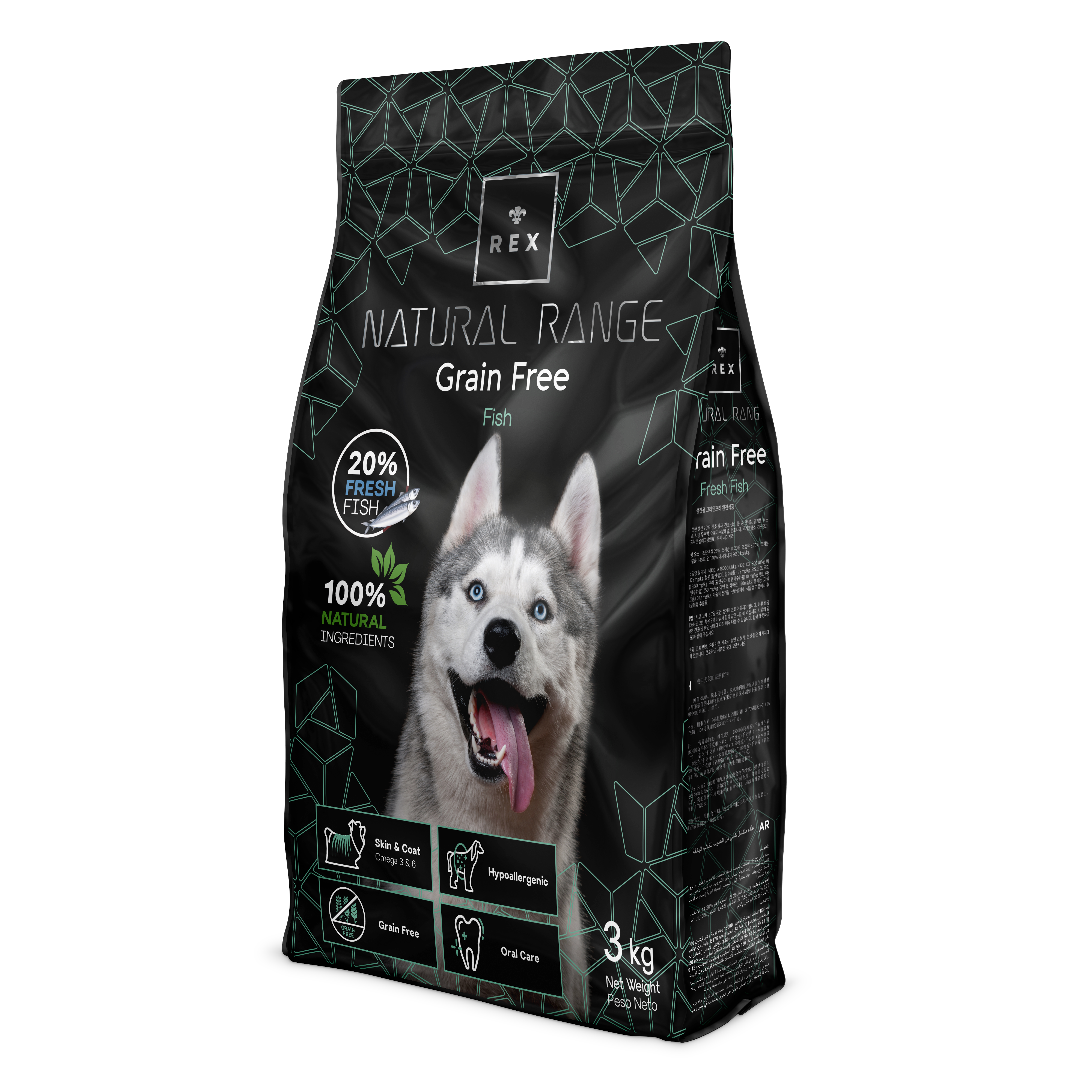 Rex Natural Range Sin Granos Pescado 3 kg