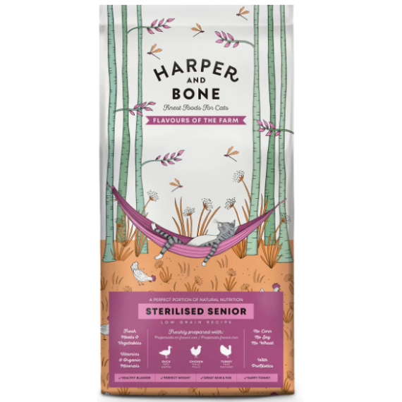 Harper And Bone Pienso Para Gatos Senior Esterilizados Flavours Farm Pato, Pollo Y Pavo 2 Kg