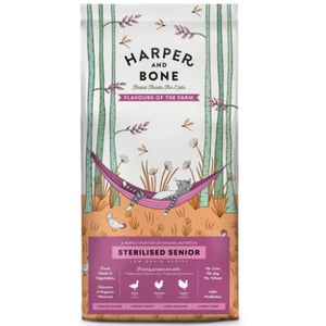 HARPER & BONE CAT SENIOR STERILISED FLAVOURS FARM Pato, pollo y pavo 2 KG