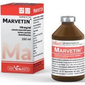 MARVETIN 100 MG/ML SI PARA BOVINO Y PORCINO 250 ML