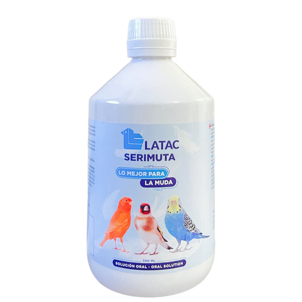 LATAC SERIMUTA 500 ml – Suplemento Líquido para la Muda de Aves Ornamentales