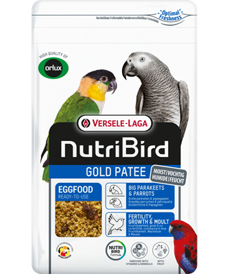 Nutribird Gold Patee | Pasta de Huevo para Grandes Periquitos y Loros 10 kg
