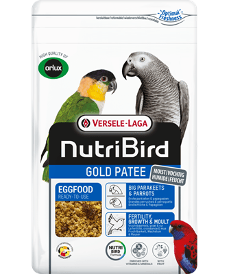 Nutribird Gold Patee | Pasta de Huevo para Grandes Periquitos y Loros 10 kg