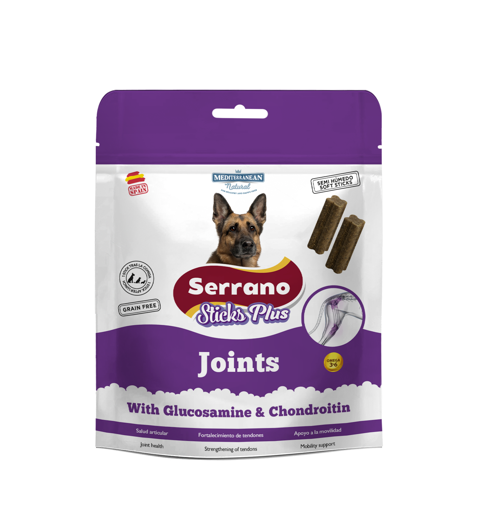 Serrano Sticks Plus | Barritas para Perros para la Salud Articular | 110 g