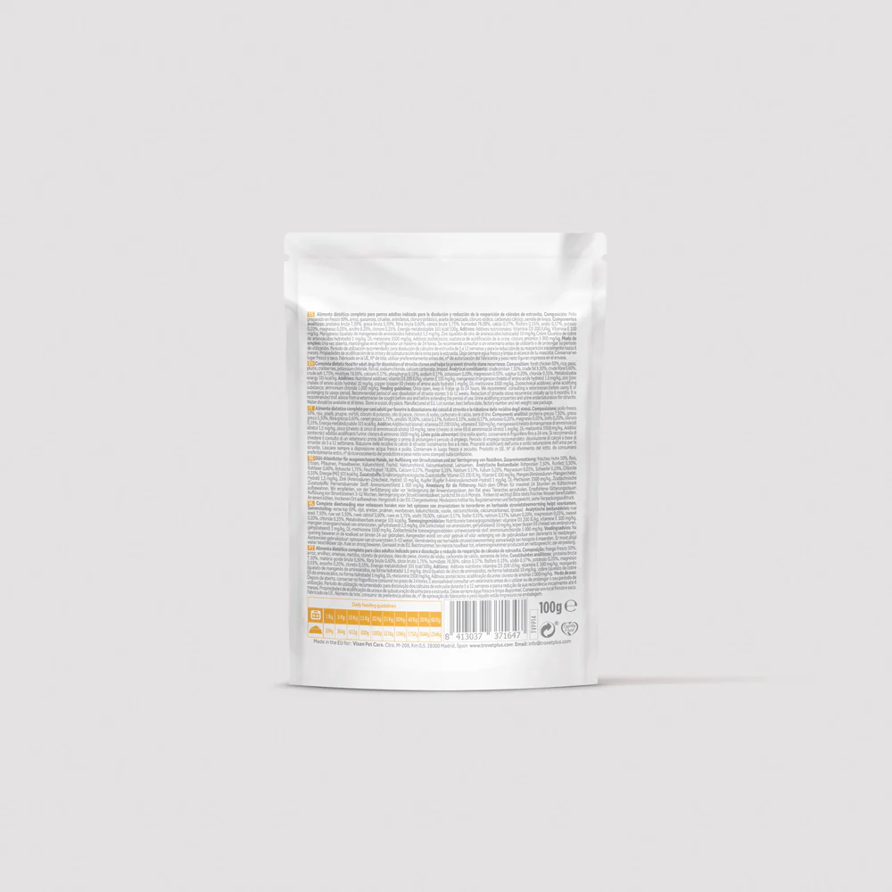 Trovet Plus | Pouch Para Problemas Urinarios Por Estruvita Para Perro | Pollo Fresco 100 g