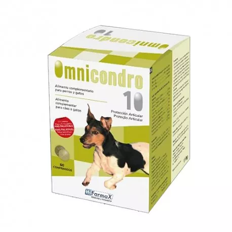Omnicondro 10 60 Comp – Suplemento Natural para Alivio y Prevención de Problemas Articulares en Mascotas