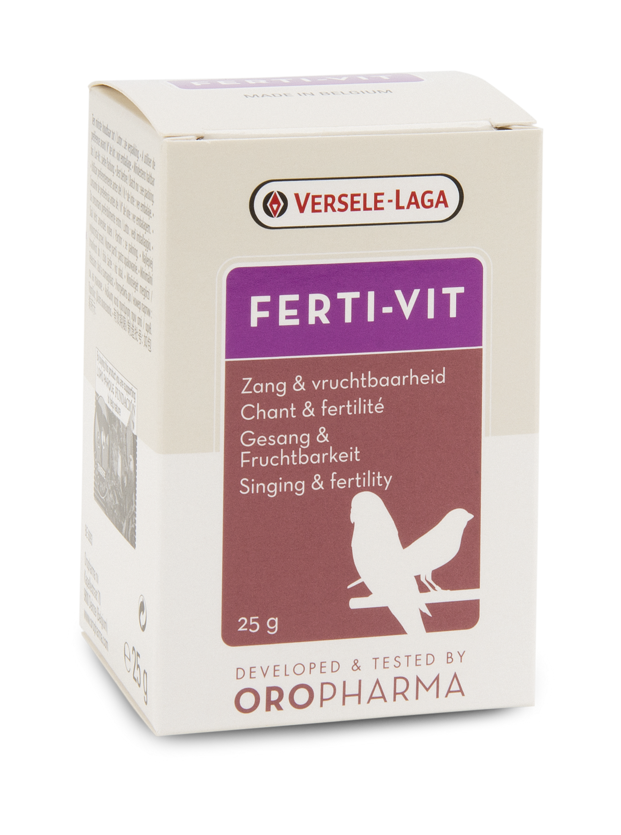 Versele Laga Ferti-Vit Vitaminas Para La Reproducción Y Canto Para Pájaros 25 Gr