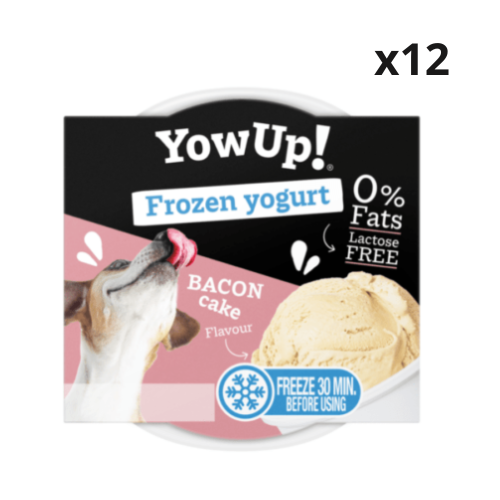 Yowup! Yogur Helado Sabor Bacon Cake Para Perros Y Gatos 12X110 Gr