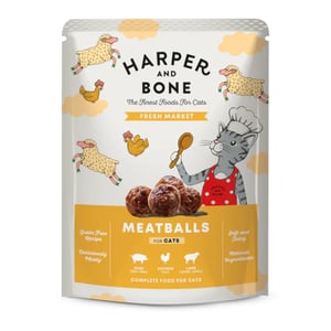 HARPER & BONE POUCH CAT ADULT FRESH MARKET Cerdo Ibérico, Pollo y Cordero 85 G