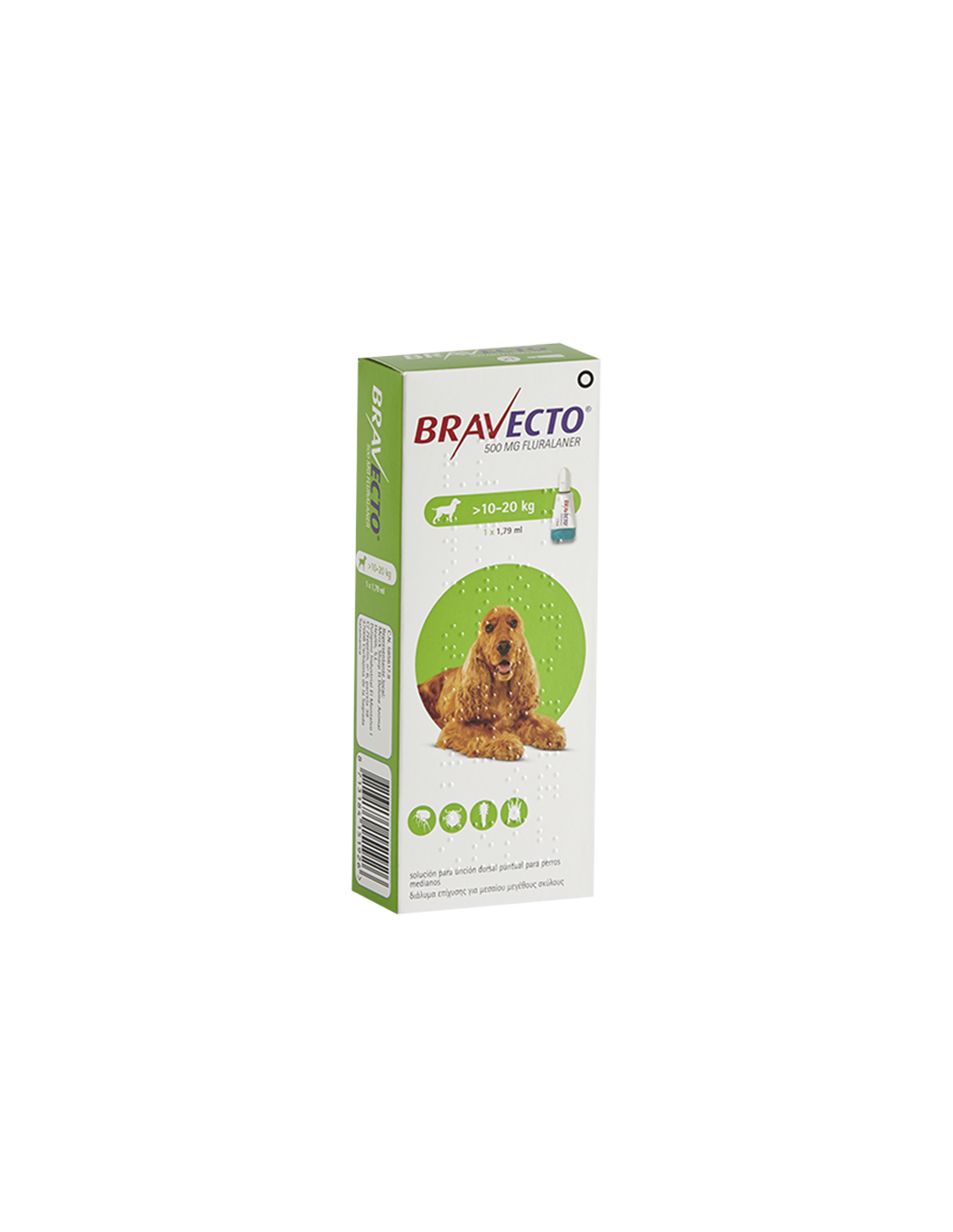 BRAVECTO SPOT ON PERROS 500MG 1X1DS 10 -20 KG