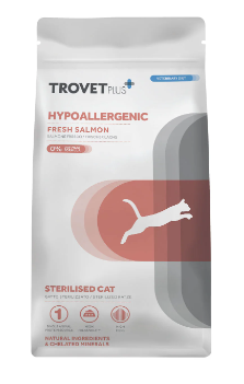 Pienso Hipoalergénico TROVET Sterilised Salmón para Gatos Esterilizados - Bolsa 2,5 kg