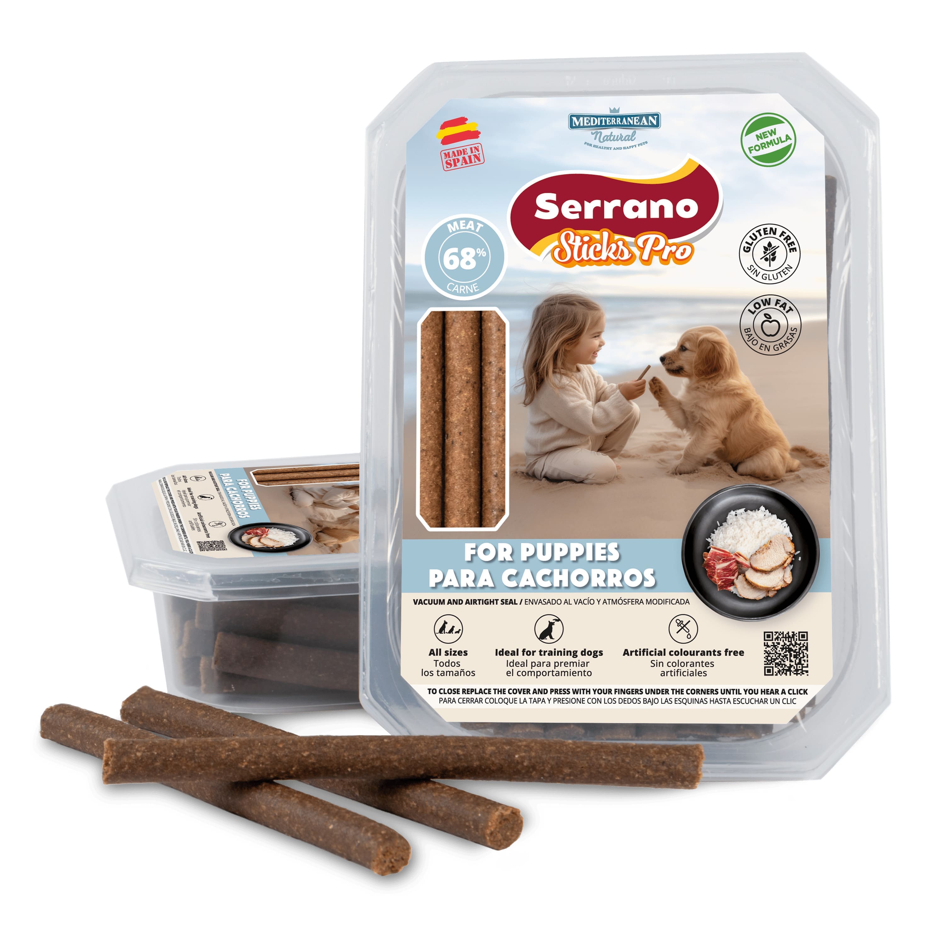 Serrano Sticks Pro | Barritas para Cachorros con Jamón Serrano | 350 g