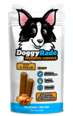 DoggyRade Prebiotic Meat Snack + Superfoods Sabor Pollo – Caja con 13 Unidades | Snack Cárnico Funcional para Perros con Prebióticos Naturales