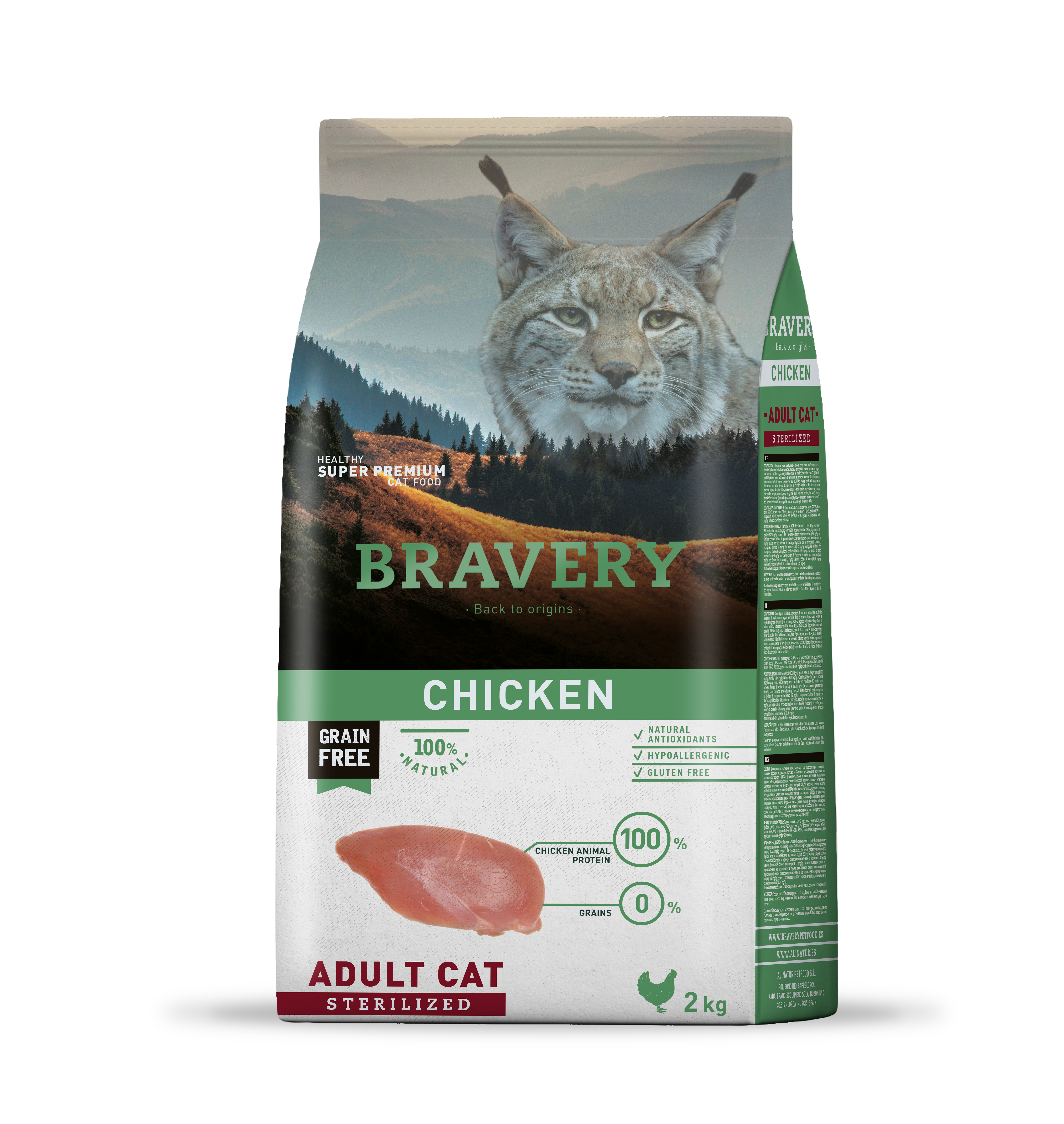 BRAVERY CHICKEN ADULT CAT STERILIZED 2 KG