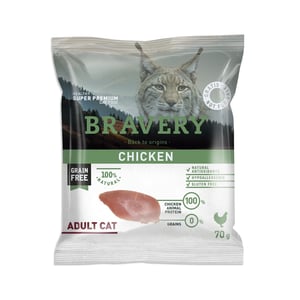 MUESTRA BRAVERY CHICKEN ADULT CAT 70 Gr