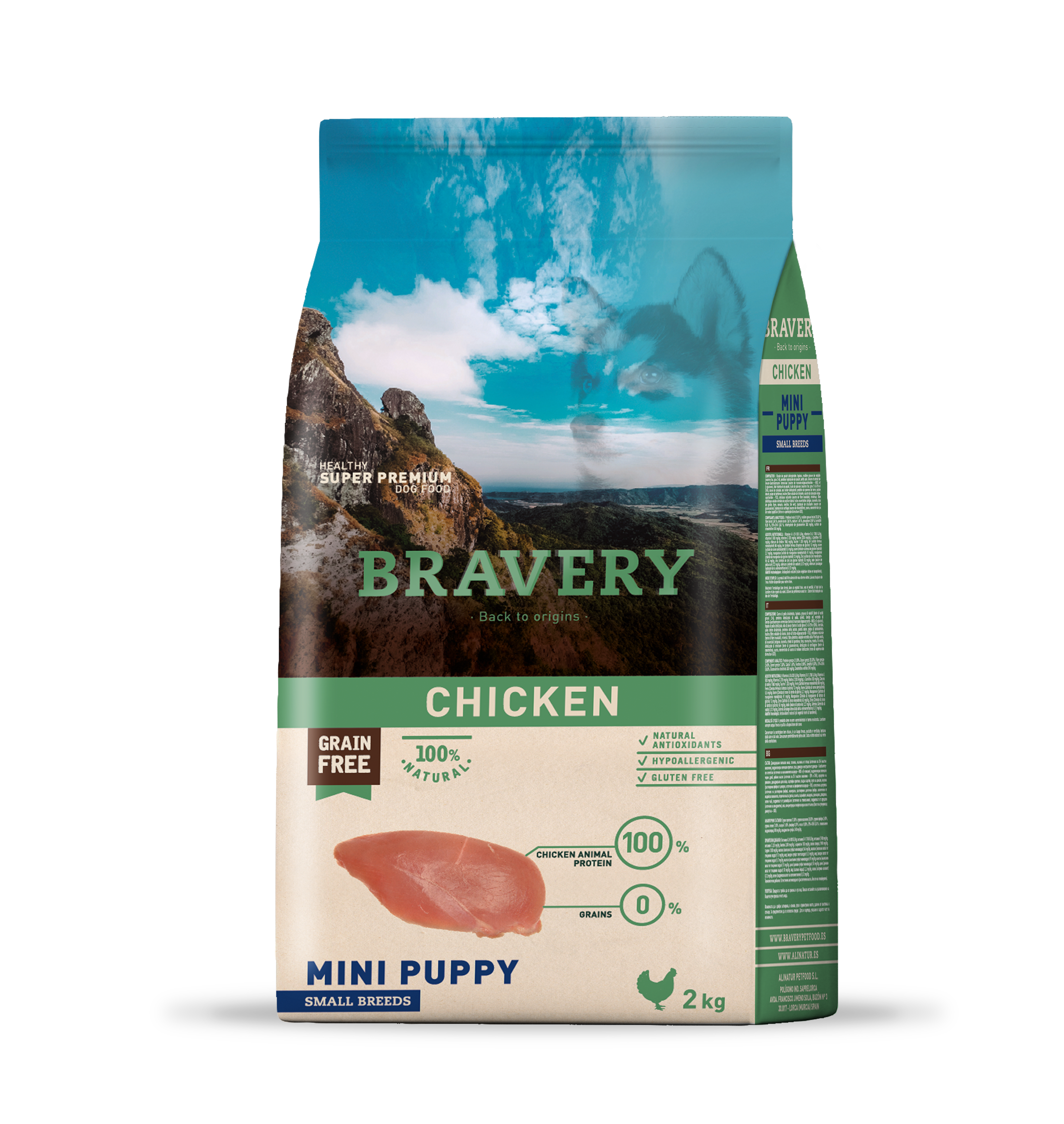 BRAVERY CHICKEN MINI PUPPY SMALL BREEDS 2 KG
