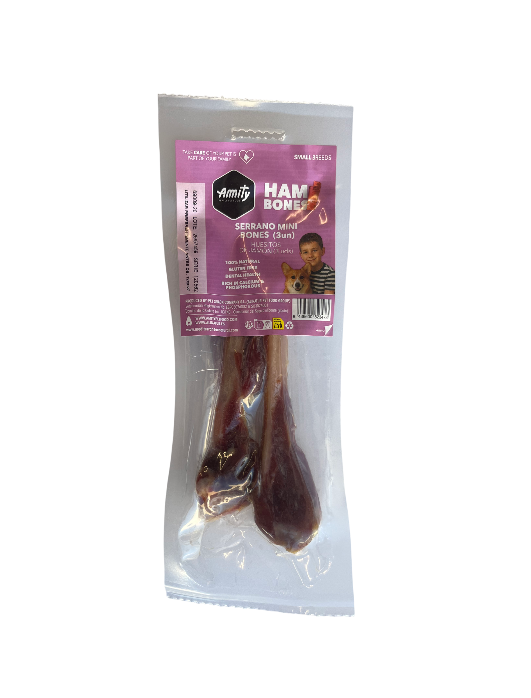 AMITY MINI HUESOS DE JAMON SERRANO (PACKS DE 3 UDS)