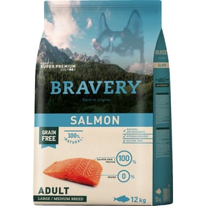 BRAVERY SALMON ADULT LARGE/MEDIUM BREED 12 KG