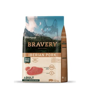 BRAVERY IBERIAN PORK ADULT LARGE/MEDIUM BREEDS 12 KGS