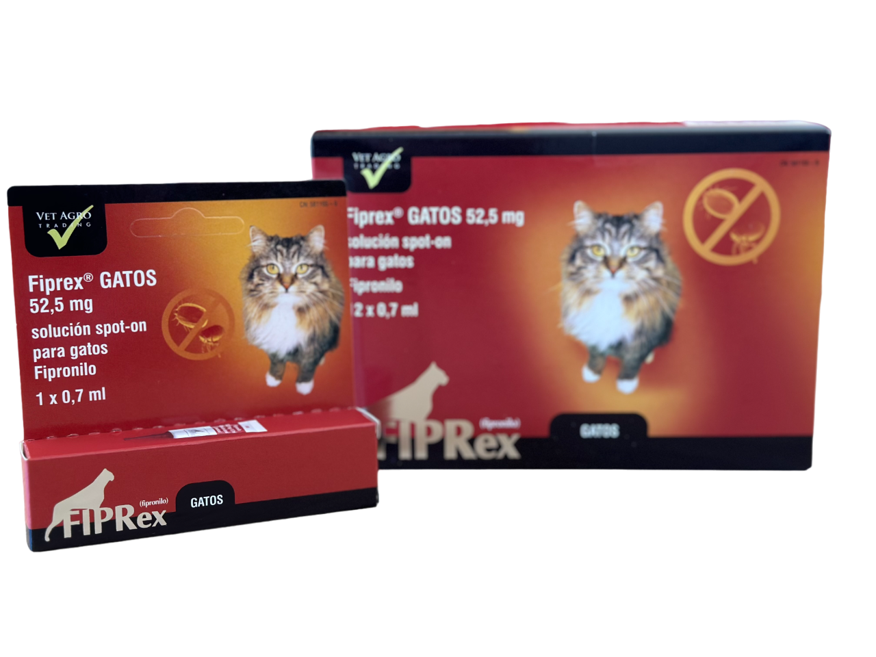 Fiprex Gatos 52,5 mg – Pipeta Antiparasitaria Tópica para Gatos Pequeños y Gatitos 0.7 ml | Protección contra Pulgas y Garrapatas