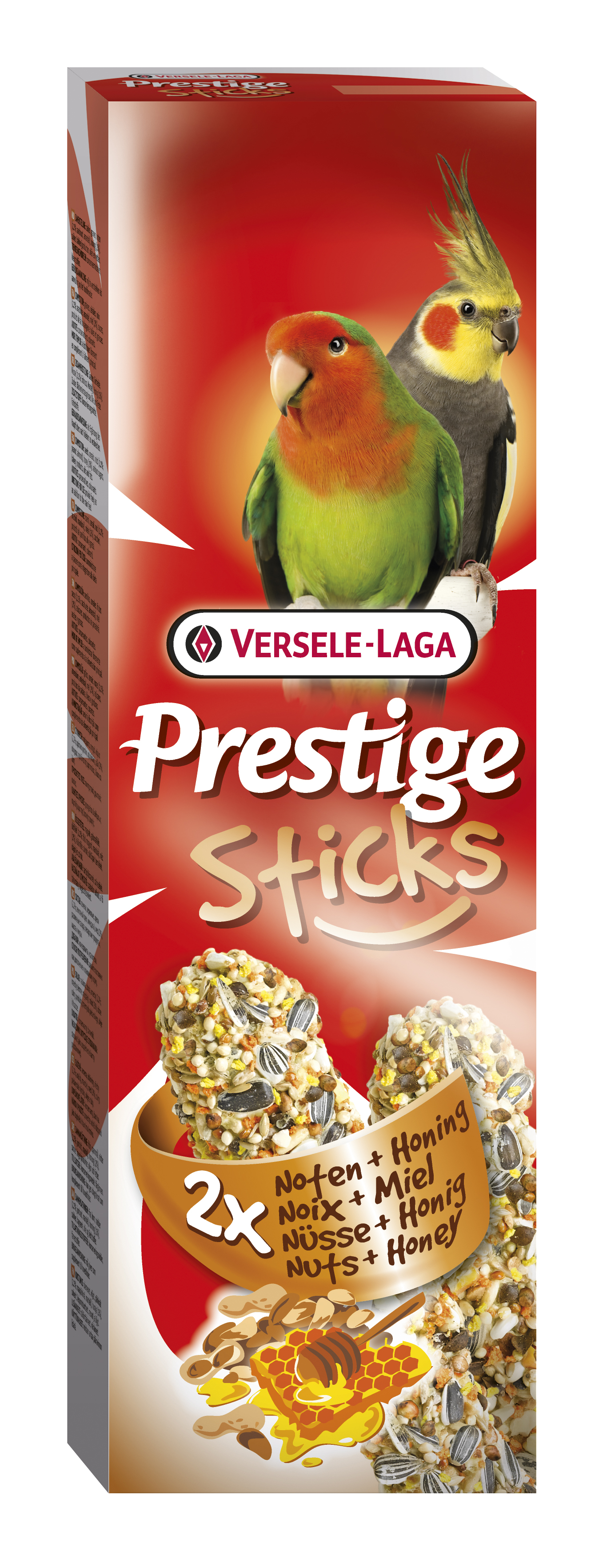 PRESTIGE STICKS GRANDES PERIQUITOS NUECES & MIEL - 2 UNIDADES 140 G