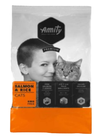 AMITY PREMIUM SALMON & RICE CATS 600 GRS