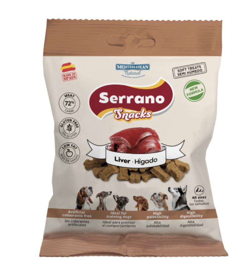 Serrano Snacks | Snack para Perros con Hígado | 85 g