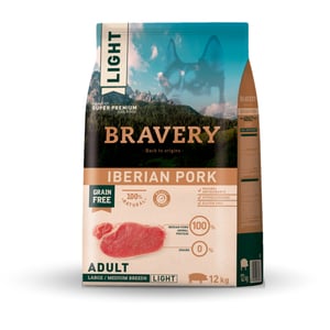 BRAVERY IBERIAN PORK ADULT LIGHT LARGE/MEDIUM BREEDS 12 KGS
