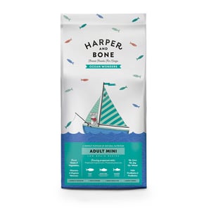 Harper & Bone Adult Mini Ocean Wonders – Pienso Natural para Perros Pequeños con Atún, Pescado y Salmón (10 KG)