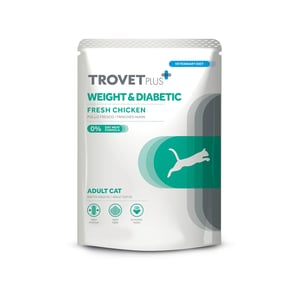 TROVET PLUS POUCH CAT WEIGHT & DIABETIC CHICKEN 85 GR