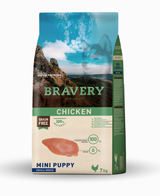 BRAVERY CHICKEN MINI PUPPY SMALL BREEDS 600 GR