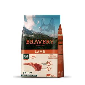 BRAVERY LAMB ADULT LARGE / MEDIUM BREEDS  12KG