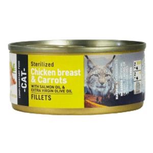 LATA BRAVERY STERELIZED CAT CHICKEN BREAST FILLET & CARROTS 70 GR