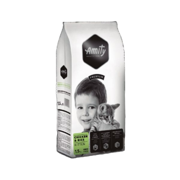 AMITY PREMIUM CHICKEN & RICE CATS KITTEN 1,5 KGS