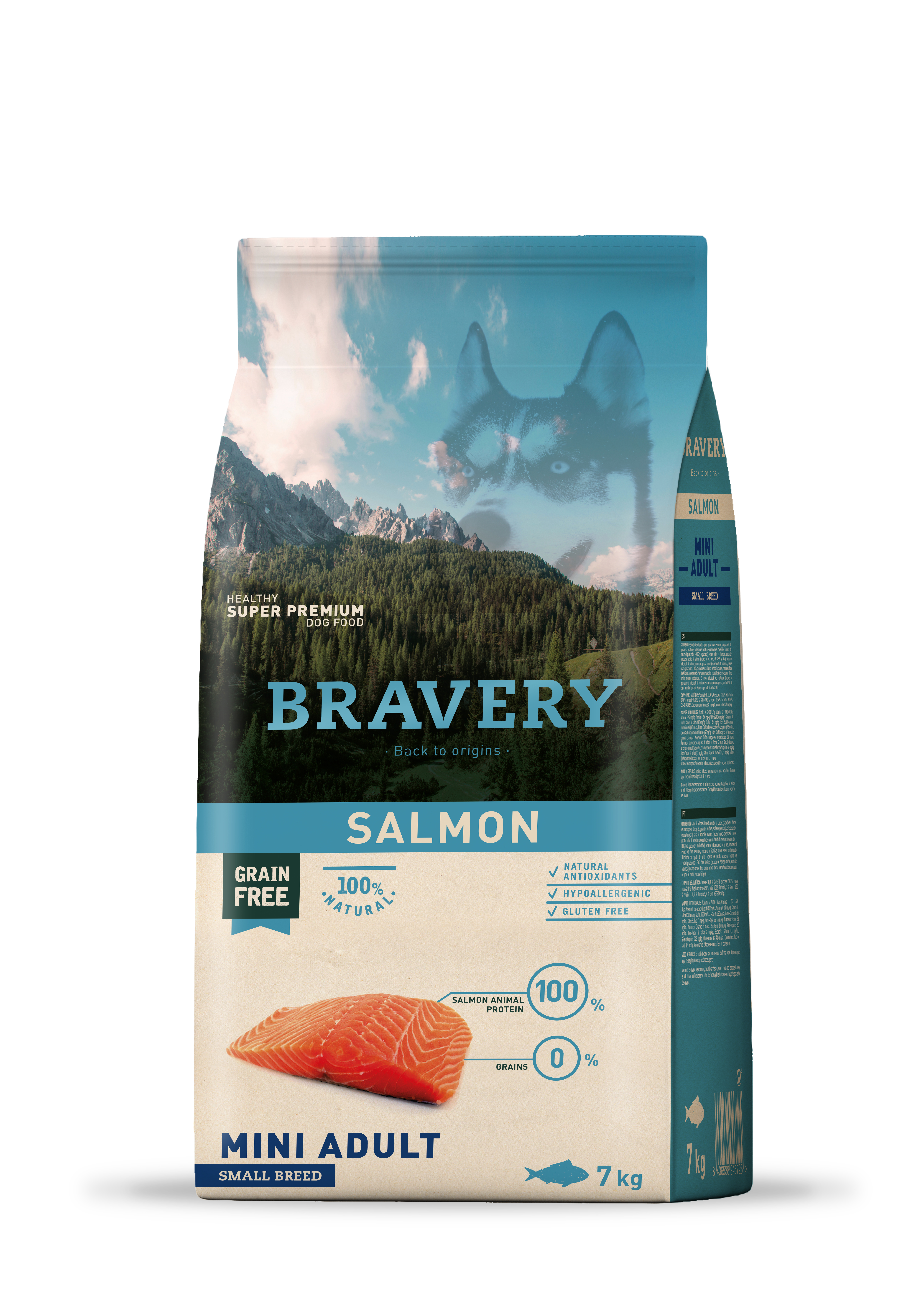 BRAVERY SALMON MINI ADULT SMALL BREEDS  7 KG