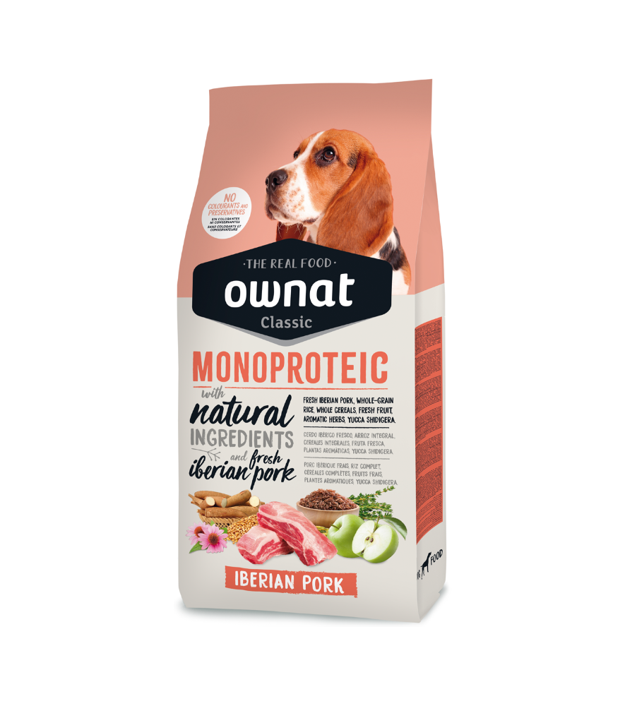 Ownat Classic Monoproteic Iberian Pork | Pienso natural monoproteico para perros adultos